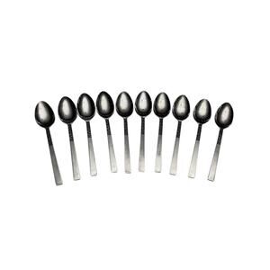 Vintage STANLEY ROBERTS Set Of 10 STAINLESS STEEL Spoon Set